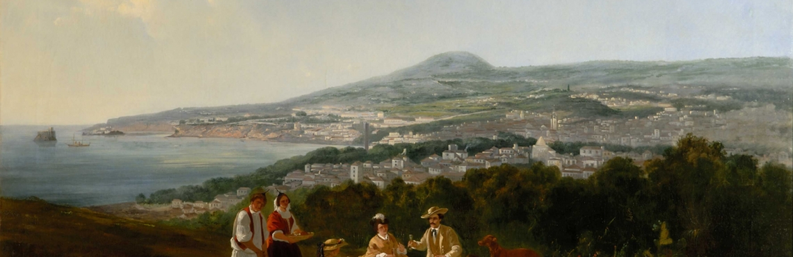 Tomás da Anunciação. Piquenique, 1865, óleo sobre tela. Col. Museu Quinta das Cruzes, Funchal, inv. MQC 1508